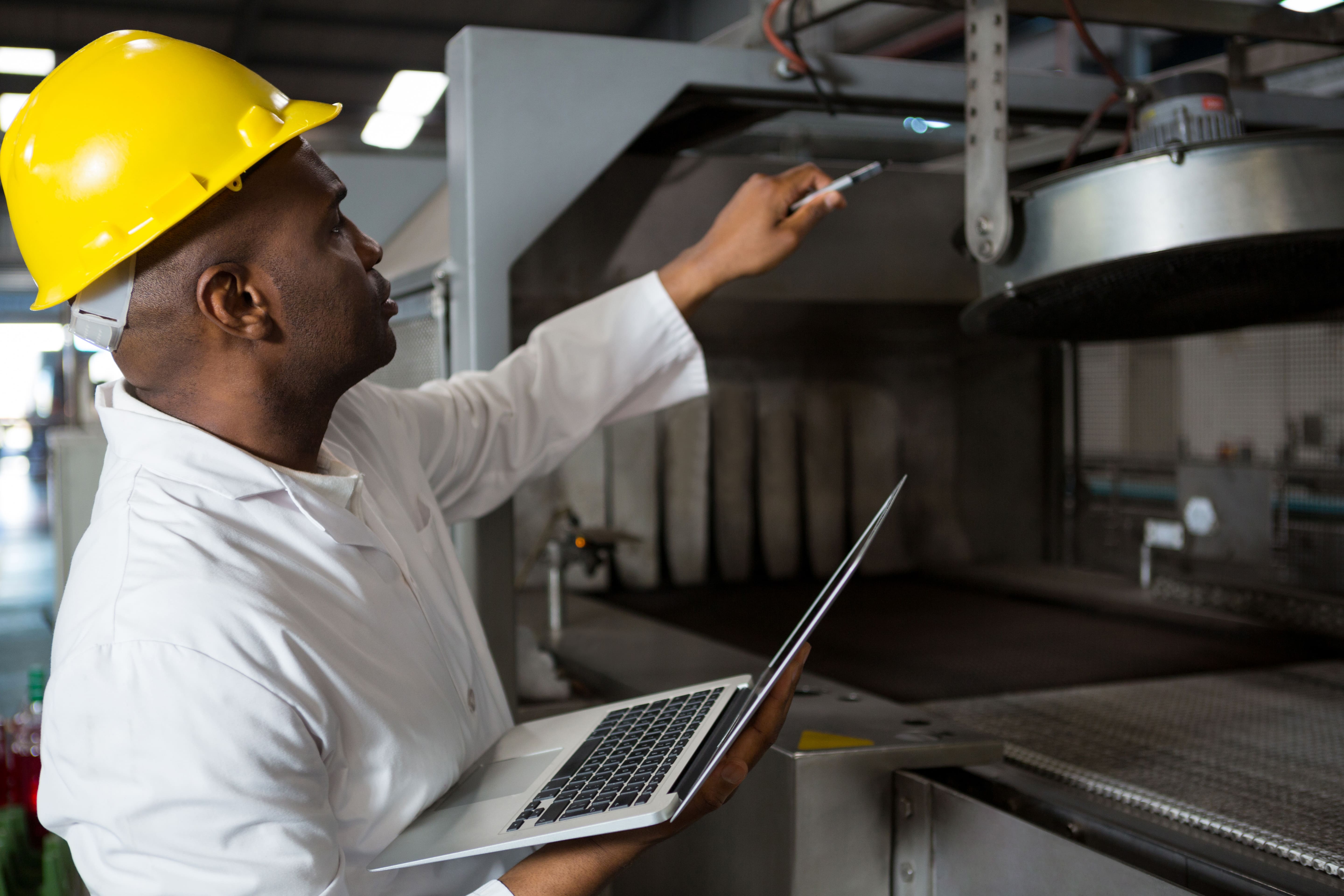 Engineers working at an industrial plant